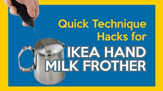 How to froth milk WITHOUT STEAM for Latte Art with IKEA hand milk frothing wand  SCIENCE DETAILS [upl. by Head386]