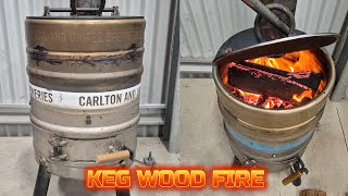 Building a DIY Keg Wood Fire [upl. by Benedix]