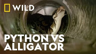 Burmese Python Eats An Alligator Whole  Worlds Deadliest Snakes  National Geographic WILD [upl. by Atneciv]