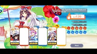 東方LostWord  Reimu C3 DS Battle Stage  mv Satori  Lr1 Renko  E1 Flandre lvl120 clear [upl. by Dianna]