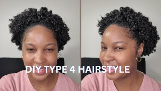 I tried for the first time a high puff on my natural hair and it came out looking cute [upl. by Itnaihc]