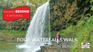 Four Waterfalls Walk Behind a Waterfall Brecon Beacons South Wales greenspaces [upl. by Acirrej]