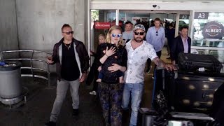 EXCLUSIVE  Julia Stiles and baby and husband arriving in Cannes [upl. by Neirad]