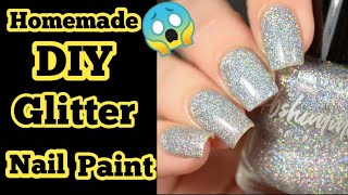 DIY Homemade Glitter Nail polishHow to make glitter nail polishMake your own glitter nail paint [upl. by Noiztneb]