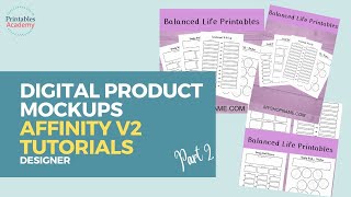 Creating Digital Product Mockups in Affinity Designer [upl. by Idissac800]