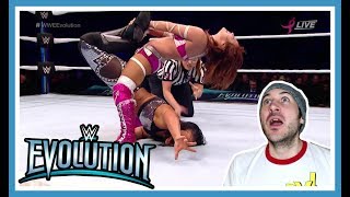 Kairi Sane vs Shayna Baszler Reaction  WWE NXT Womens Championship  WWE Evolution 2018 [upl. by Ayatnwahs565]