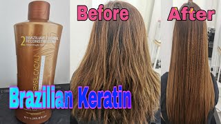 HOW TO KERATIN TREATMENT ON HAIR STEP BY STEPBRAZIL CACAU [upl. by Ocinom]