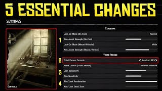 Red Dead Redemption 2  5 Changes You NEED To Make to Your Game Settings for a Smoother Experience [upl. by Saltsman]