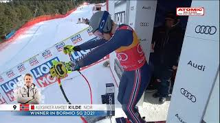 AUDI FIS Ski World Cup  Mens SuperG  Bormio ITA Dec 29 2022 only the ATOMIC athletes [upl. by Nhor]