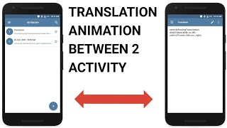 Translation Animation between two Activity in Sketchware [upl. by Leonardi235]