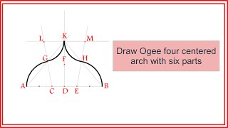 Draw Ogee four centered arch with six parts [upl. by Theresita183]