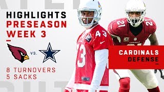 Cardinals Defense Racks Up 8 Turnovers amp 5 Sacks vs Cowboys [upl. by Esinereb717]