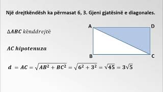 Trekëndëshi kënddrejtë Teoremat e Euklidit Teorema e Pitagorës [upl. by Aicirtak]