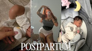 POSTPARTUM VLOG 24 HOURS WITH A NEWBORN  BREASTFEEDING LATE NIGHTS  DEPRESSION  ARMY BARBIE [upl. by Elorac]