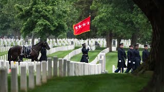 Military Funeral Honors w Funeral Escort for Retired US Army Chief of Staff Gen Gordon Sullivan [upl. by Ula]