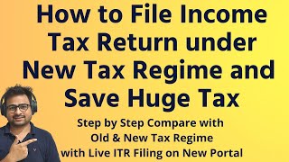 How to File Income Tax Return Under New Tax Regime us 115bac with Form 10IE Filing on New Portal [upl. by Neved]