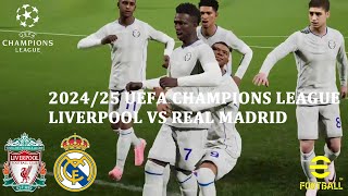 eFootball 2025 UEFA Champions League Liverpool vs Real Madrid Gameplay league phase [upl. by Knowlton429]