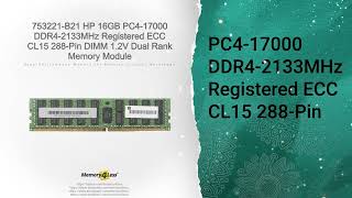 753221B21 HP 16GB DDR42133MHz Server Memory 753221B21 [upl. by Renick]