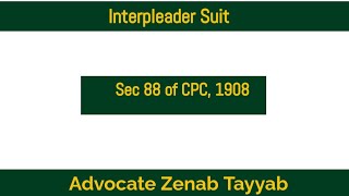 Sec 88 of CPC 1908  Interpleader suit [upl. by Ragen69]