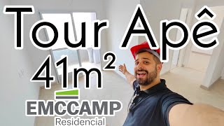 Tour Apê 41m² 😍 tour pelo apartamento emccamp  Emccamp Construtora [upl. by Aerdnaid]