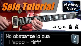 No obstante lo cual Solo Riff  Tutorial de Guitarra  Como tocar  TABS [upl. by Eidlog798]