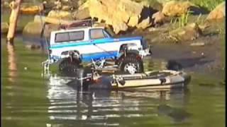 Rc Scale Proline Blazer launching inflate boat on trailer [upl. by Tyrone]