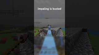 Impaling is busted  Minecraft Bedrock Nintendo Switch Shorts MinecraftBedrock [upl. by Kciremed]