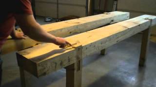 4 Building a Traditional Woodworking Bench  Part 4  Top Slab Mortices and Assembly [upl. by Otxilac]