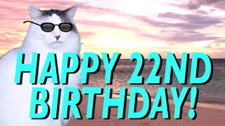 HAPPY 22nd BIRTHDAY  EPIC CAT Happy Birthday Song [upl. by Premer]