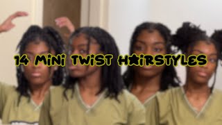 14 mini twist hairstyles [upl. by Carrelli549]