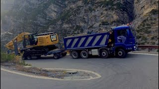 TRASPORTO ECCEZIONALE CATERPILLAR 330F Passo dello Stelvio PARTE 2 [upl. by Iinden]