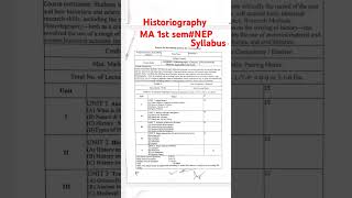 MA firstsemester history NEPsyllabus historiography paper1 [upl. by Ielhsa]