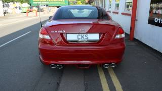 Mercedes R171 SLK280 CKS Sport Exhaust System amp Rear bumper Diffuser [upl. by Jaqitsch165]