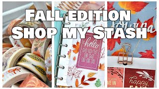 SHOP MY PLANNER STASH  FALL REFRESH FOR NOVEMBER  NEW STICKERS  PLANNER DESK SETUP [upl. by Nidnarb860]