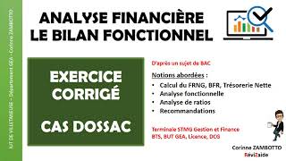 Exercice corrigé sur le bilan fonctionnel  CAS DOSSAC [upl. by Intisar]