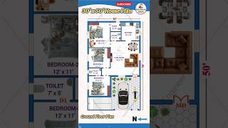 30x50 House Plan 3050 House Plan with car parking 30 by 50 houseplan housedesign viral shorts [upl. by Anselm]