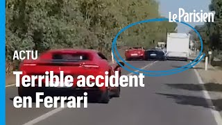 Italie  un conducteur de Ferrari provoque un accident mortel lors d’un rallye de voitures de luxe [upl. by East831]