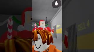 CHRISTMAS🎄 BARRY PRISON RUN shorts short roblox gaming [upl. by Harlene]