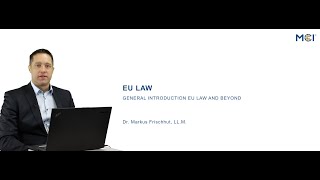 EU Law  General introduction [upl. by Goeselt]