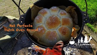 Het Perfecte Dutch Oven Brood  Dutch Oven Recept  Outdoor Cooking  Brood van Boven het Vuur [upl. by Threlkeld]