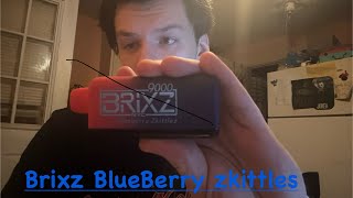 Brixz 9000 puff Blueberry zkittles nicotine disposable vape review [upl. by Ladin3]