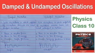 difference between damped and undamped oscillations  damping class 10  physics 10  fazal academy [upl. by Volding693]