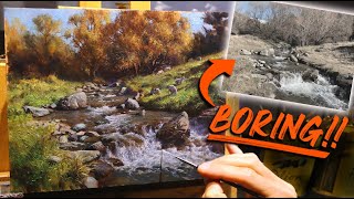 How a BAD photo can ruin your painting Landscape Oil painting TUTORIAL [upl. by Philina523]