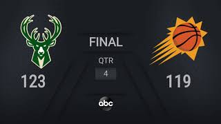 Bucks  Suns Game 5  NBAFinals on ABC Live Scoreboard [upl. by Anisor]