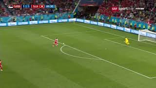 FIFA World Cup 2018 Switzerland  Serbia  90 Shaqiri turns the Game Swiss Commentator goes crazy [upl. by Magulac]