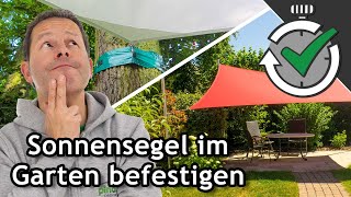 Wie kann man ein Sonnensegel im Garten befestigen  Quick Tips ☀️ Pina [upl. by Rotkiv9]