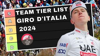 Ranking Every Giro dItalia 2024 Team LineUp  From UAE Team Emirates to Visma Lease A Bike [upl. by Estell]