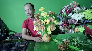 Simple flower arranging skills  episode 170  Mardy2003 [upl. by Fallon639]