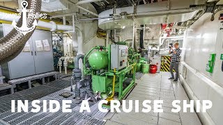 WHATS INSIDE A CRUISE SHIP  Holland America ROTTERDAM engine room  Barbster360 Travel Vlog [upl. by Mcginnis]