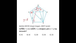 ENDEMİK TG GEOMETRİ 1 SORU 1 NET geometry yks2025 yks matematik tyt kpss maths [upl. by Aicad]